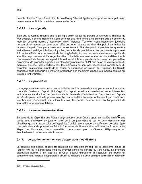rapport du comitÃ© de rÃ©vision de la procÃ©dure civile - MinistÃ¨re de la ...