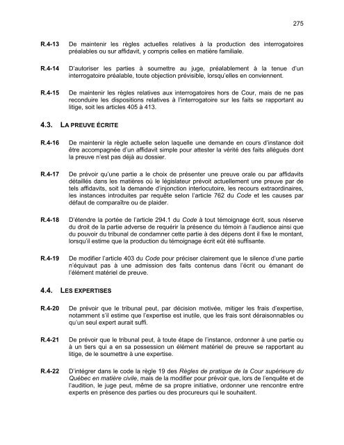 rapport du comitÃ© de rÃ©vision de la procÃ©dure civile - MinistÃ¨re de la ...