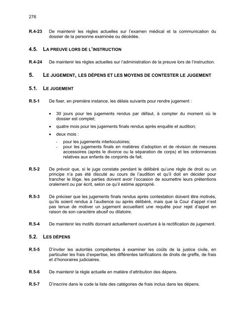 rapport du comitÃ© de rÃ©vision de la procÃ©dure civile - MinistÃ¨re de la ...