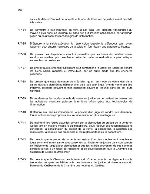 rapport du comitÃ© de rÃ©vision de la procÃ©dure civile - MinistÃ¨re de la ...
