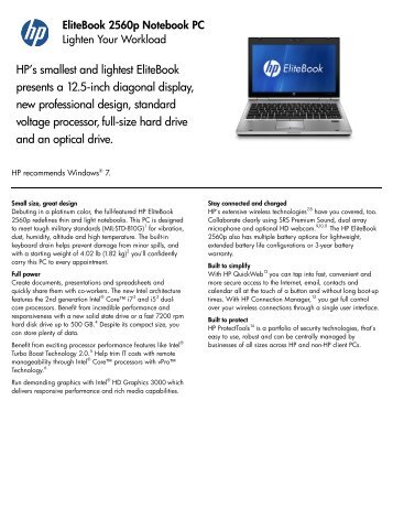 Datasheet - HP - Hewlett Packard