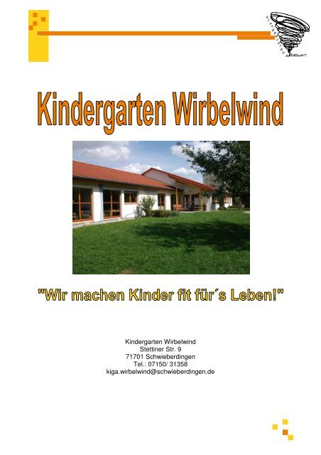 Konzeption des Kindergarten Wirbelwind