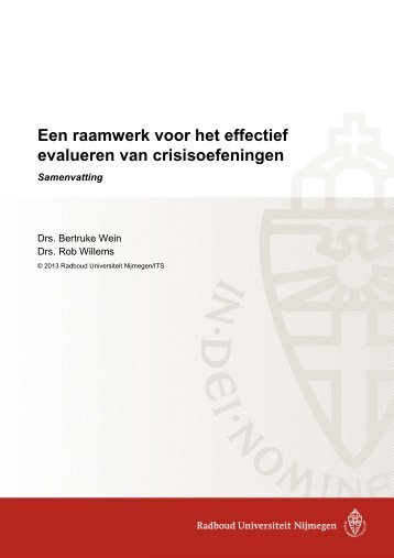 Een raamwerk voor het effectief evalueren van ... - WODC