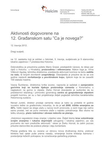 Ca je novega? - Holcim