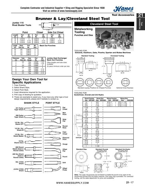 21 Tool Accessories - Hanes Supply, Inc