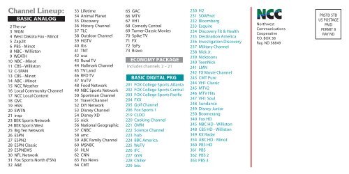 Edit broadcast TV channel lineup
