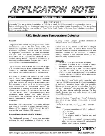 rtd, resistance temperature detector - Scientific Devices Australia