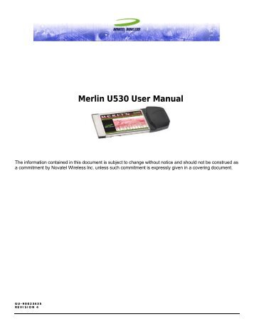 Merlin U530 User Manual - Maxis