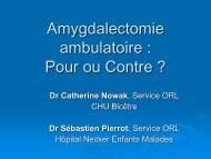 Amygdalectomie ambulatoire : Pour ou Contre ? - SNORL