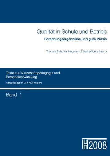 QualitÃ¤t in Schule und Betrieb - Opus - Friedrich-Alexander ...