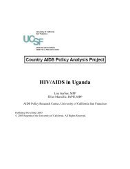 HIV/AIDS in Uganda - UCSF - AIDS Research Institute - University of ...