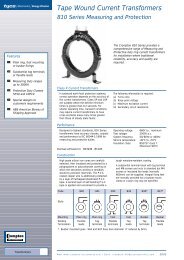 Tape Wound Current Transformers - Crompton Instruments