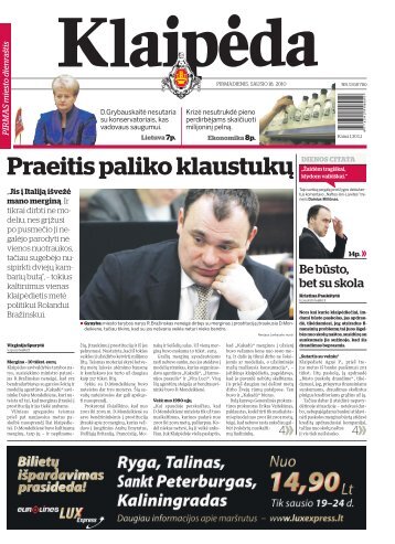 Praeitis paliko klaustukÅ³ - Diena.lt