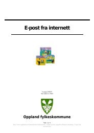 E-post fra internett - Oppland fylkeskommune