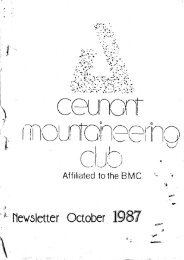 October 1987 - Ceunant Mountaineering Club