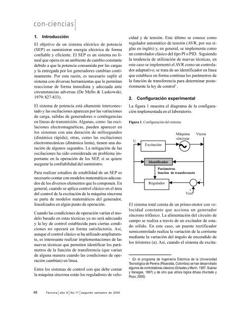 Utilización de una técnica adaptativa en el control de la excitación ...