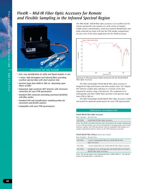 Pike Technologies Comprehensive Catalog of FTIR ... - Madatec