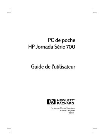 PC de poche HP Jornada Série 700 Guide de l ... - Hewlett Packard