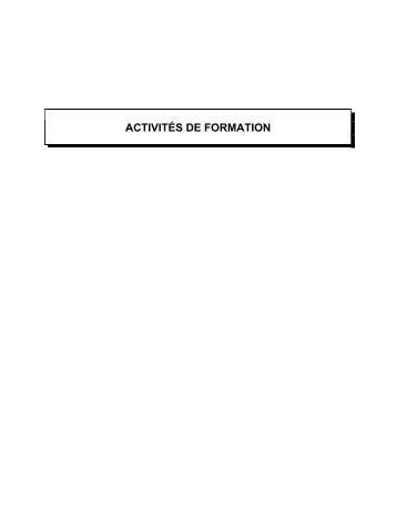 ACTIVITÃS DE FORMATION - GRSNC - UniversitÃ© de MontrÃ©al