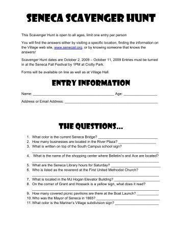 Seneca Scavenger Hunt 2009.pdf