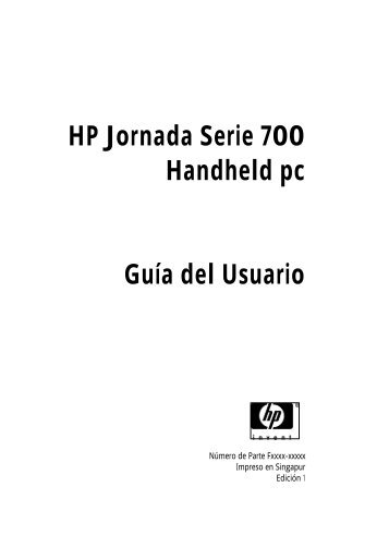 HP Jornada Serie 700 Handheld pc GuÃ­a del ... - Hewlett Packard