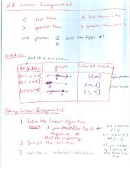 2.8 Linear Inequalities