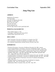 Jang-Ting Guo - Economics - University of California, Riverside