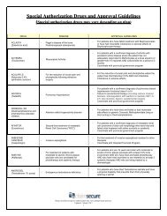 Special Authorization Drugs and Approval Guidelines - ClaimSecure