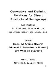 Generators and Defining Relations for Direct Products of Semigroups