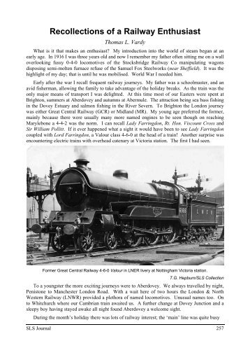 Recollections of a Railway Enthusiast - Stephenson Locomotive ...