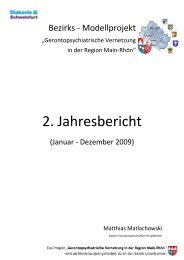 2. Jahresbericht - Gerontopsychiatrische Vernetzung in der Region ...