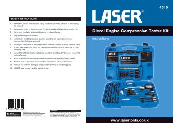 Diesel Engine Compression Tester Kit - Laser Tools