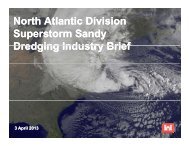 North Atlantic Division Dredging Industry Brief - New York District