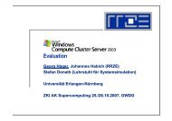 Microsoft Windows Compute Cluster Server 2003 Evaluation