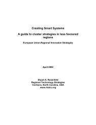 Creating smart systems, guide to Cluster strategies in less favoured