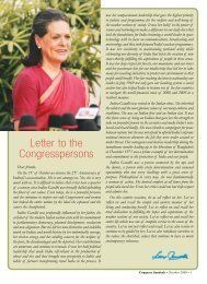 Letter to the Congresspersons - Congress Sandesh