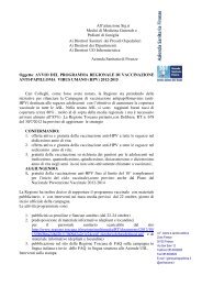 Lettera ASL10 su vaccinazione HPV - Fimmgfirenze.org