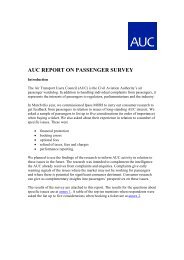 auc report on passenger survey - Air Transport Users Council