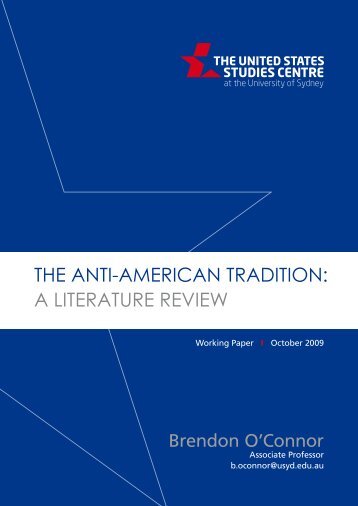 the anti-american tradition: a literature review - United States ...