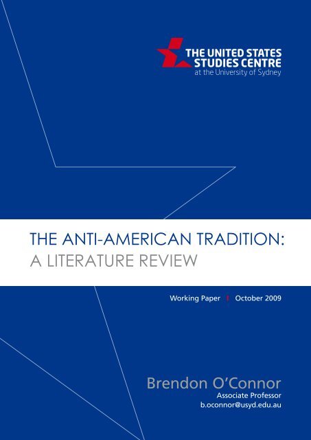 the anti-american tradition: a literature review - United States ...