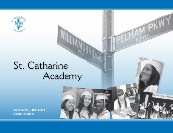 SCA Annual Report for 2008-09 - St. Catharine Academy