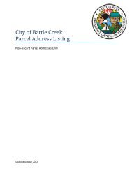 Income Tax Street Listing - City of Battle Creek, Michigan