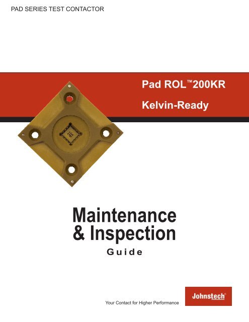 Download Maintenance & Inspection Guide - Johnstech