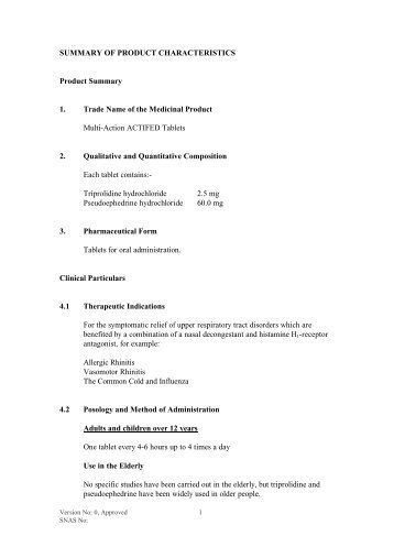 SUMMARY OF PRODUCT CHARACTERISTICS - DM Wood Medical