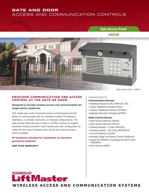 wireless access and communication systems - Gatehousesupplies ...