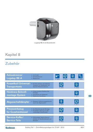 Kapitel 8 Zubehör - Buderus