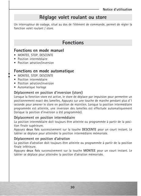 Becker Schalter Taster MemoControl MC42 Anleitung - auf enobi.de