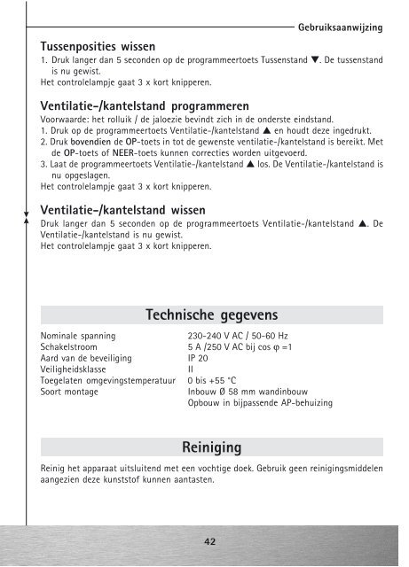 Becker Schalter Taster MemoControl MC42 Anleitung - auf enobi.de