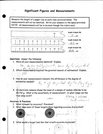 Significant Figures and Measurements KEY - WilsonSD.org