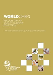 WACS Recognition of Quality Culinary Education Application form